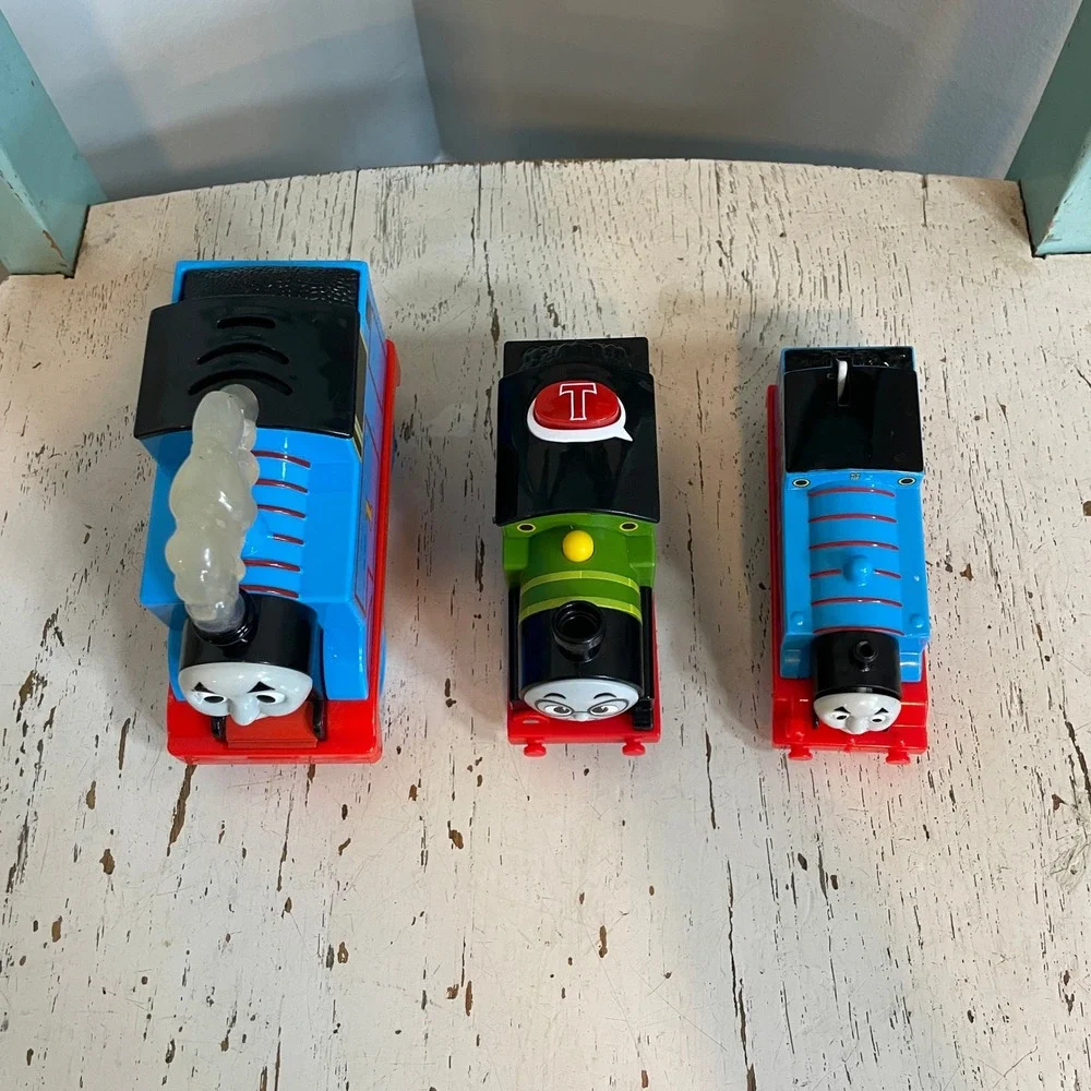 Mattel Thomas & Friends Motorized Train Engine Lot Thomas and Whiff 3pc Set